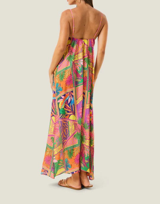 126WCUAL5829 ABITO LUNGO POP FOULARD