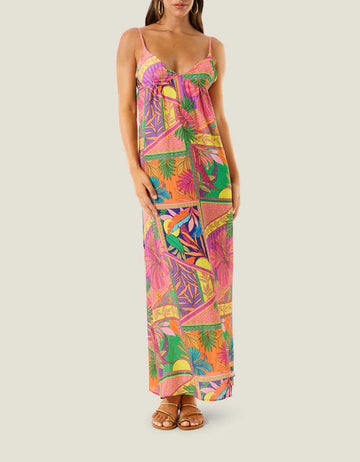 126WCUAL5829 ABITO LUNGO POP FOULARD