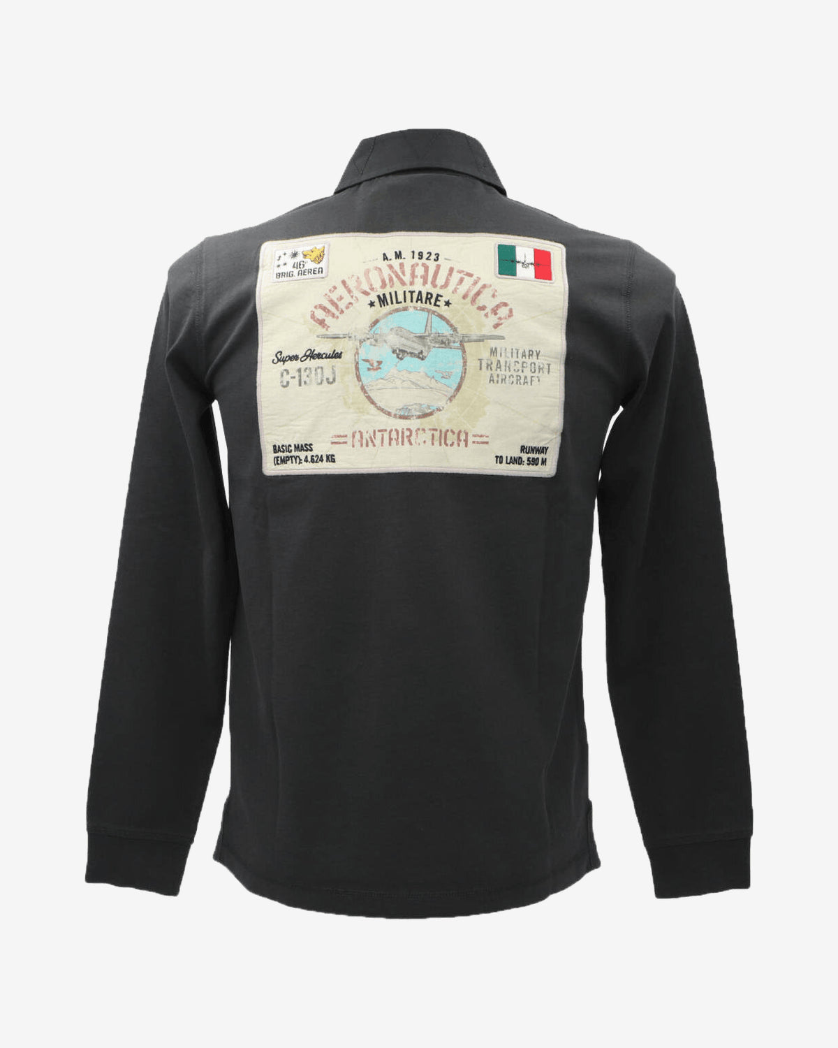 Polo Aeronautica Militare Verde Maniche Lunghe