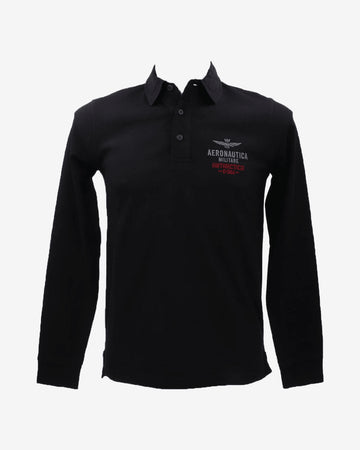 Polo Aeronautica Militare Verde Maniche Lunghe