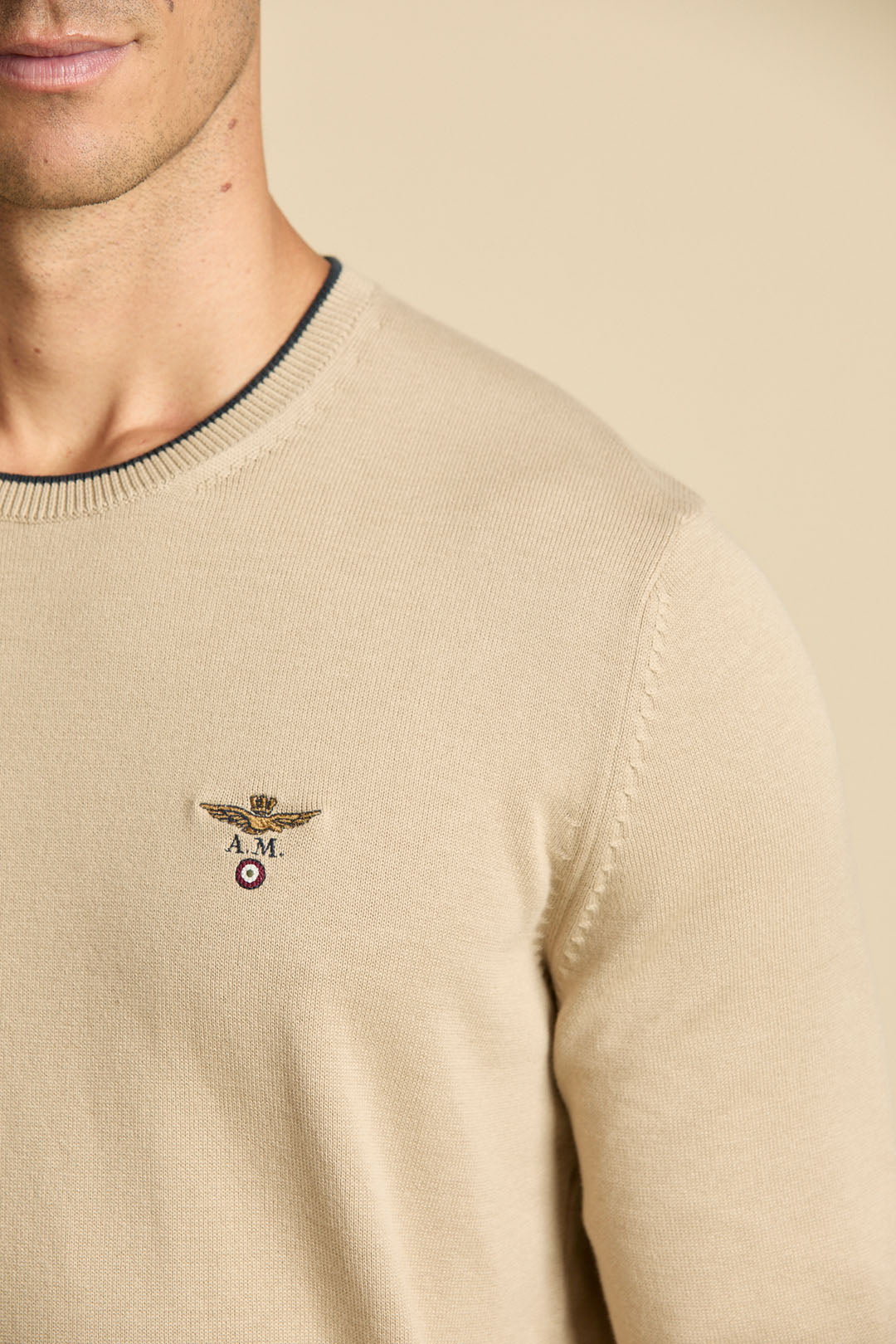 Maglia Aeronautica Militare 262MA1631UL00506 MAGLIA GIROCOLLO AQUILA RICAMATA
