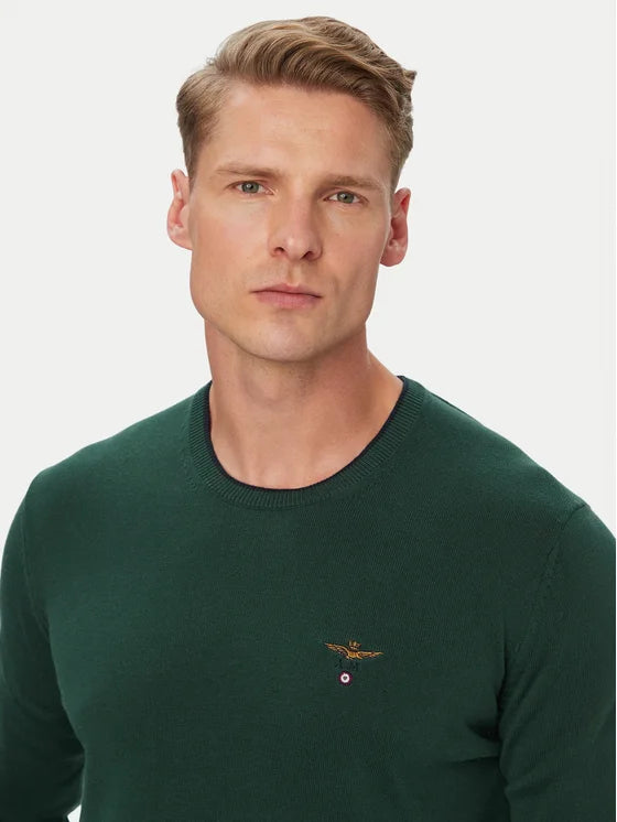 Maglia Aeronautica Militare 262MA1631UL00506 MAGLIA GIROCOLLO AQUILA RICAMATA