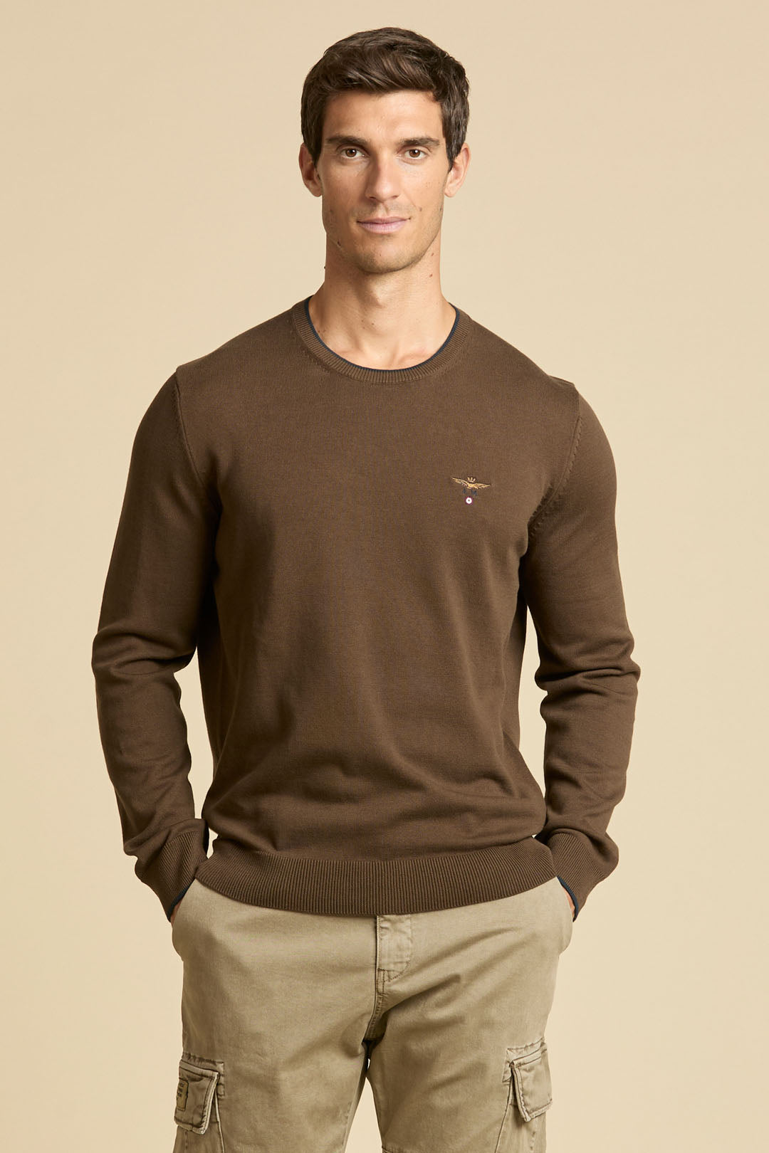 Maglia Aeronautica Militare 262MA1631UL00506 MAGLIA GIROCOLLO AQUILA RICAMATA