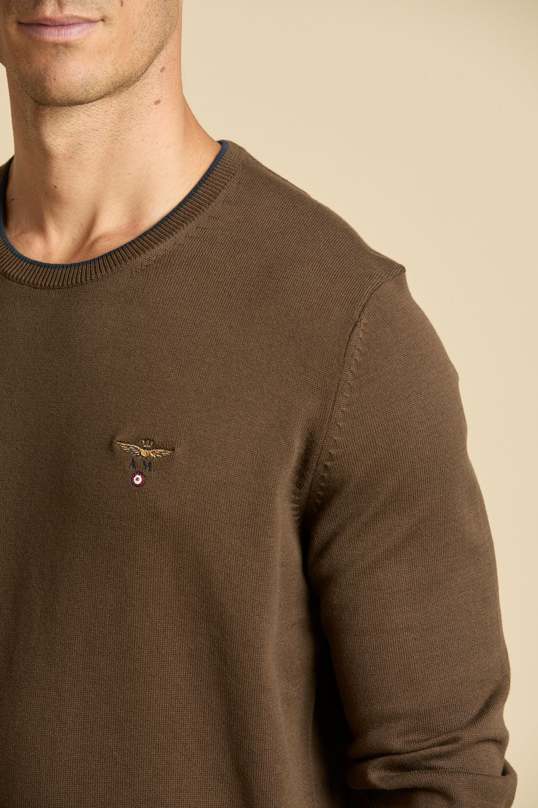 Maglia Aeronautica Militare 262MA1631UL00506 MAGLIA GIROCOLLO AQUILA RICAMATA