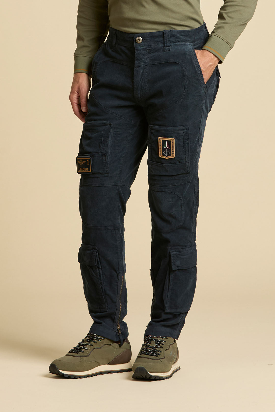 Pantaloni Aeronautica Militare 262PA1664UCT04390 PANT ANTI-G VELLUTO COSTE
