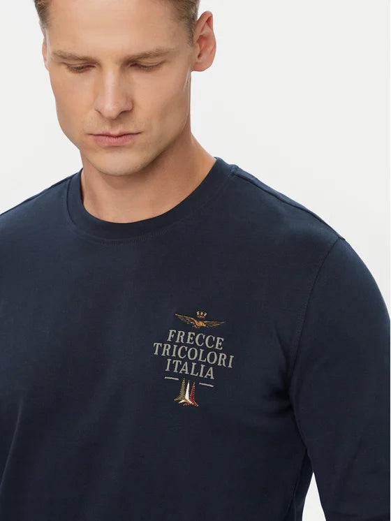 T-shirt Aeronautica Militare 262TS2574UJ00703 T-SHIRT MANICA LUNGA SCRITTA FRECCE