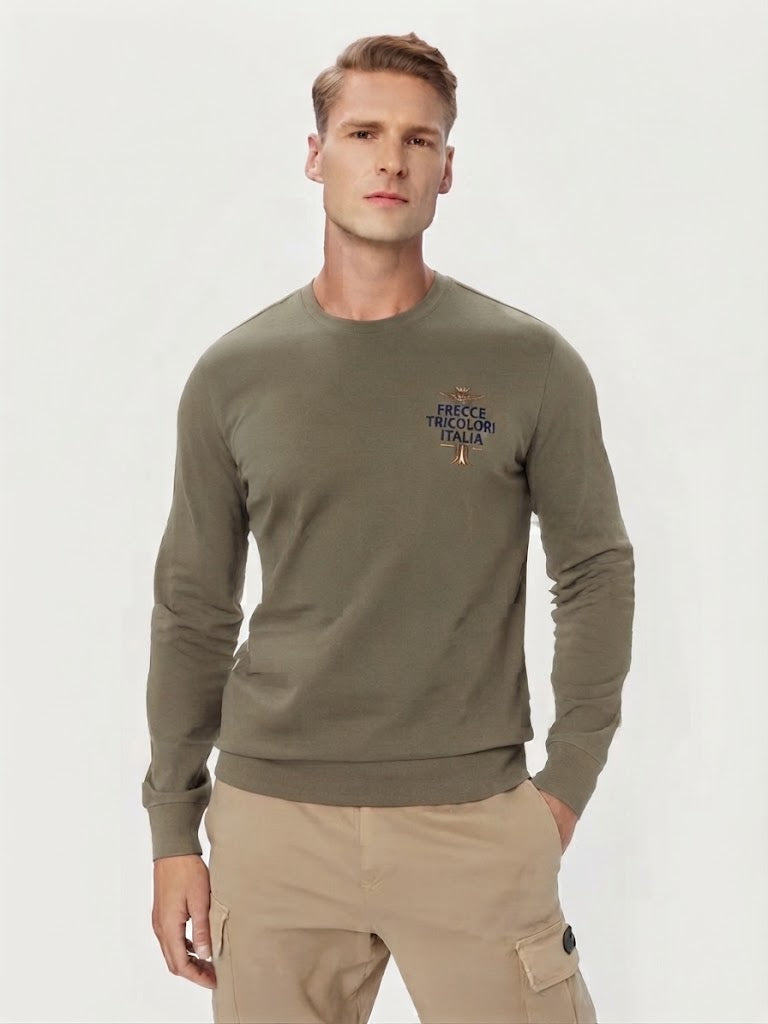 T-shirt Aeronautica Militare 262TS2574UJ00703 T-SHIRT MANICA LUNGA SCRITTA FRECCE