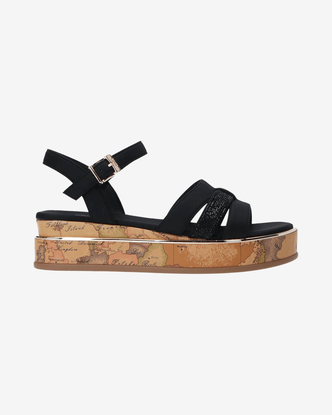 Sandali Leather multistrass&geo