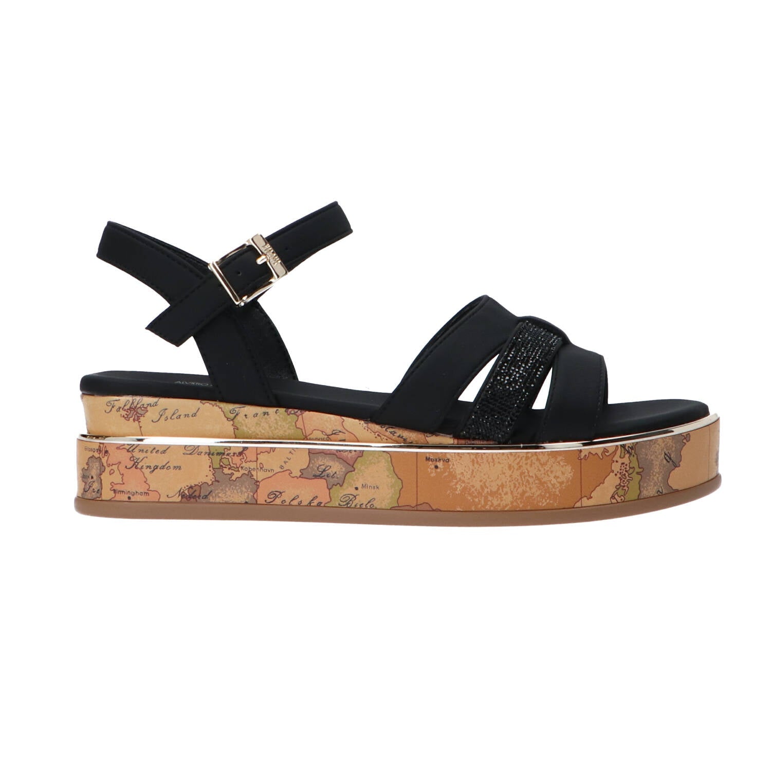 Sandali Leather multistrass&geo