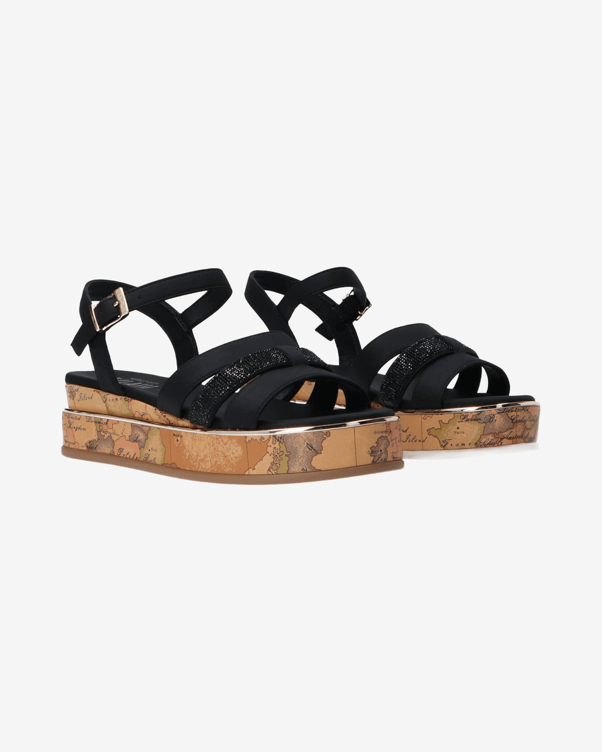 Sandali Leather multistrass&geo