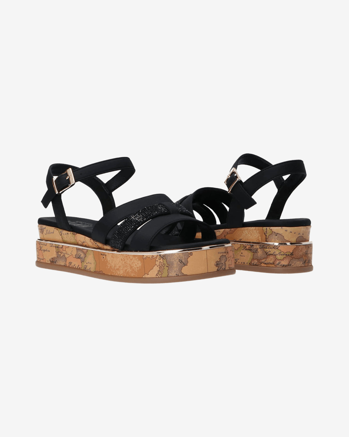 Sandali Leather multistrass&geo