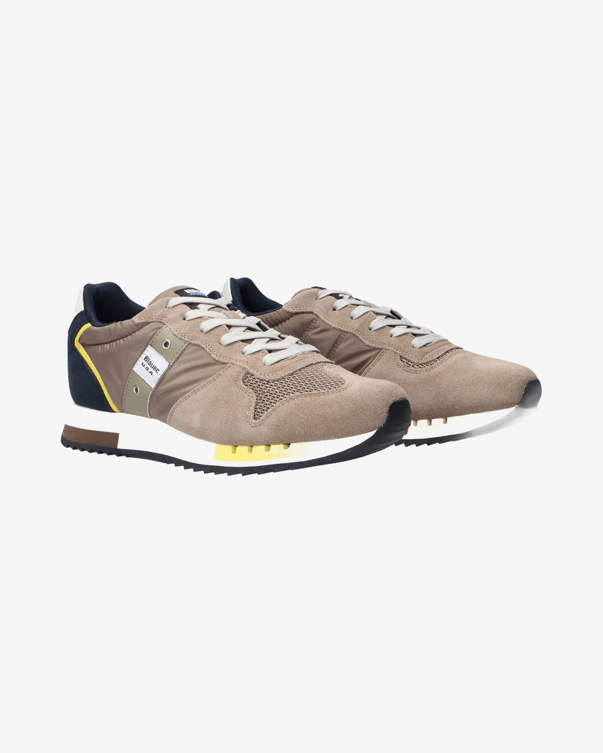 Sneakers Blauer Queens01 Beige Uomo — Blauer Usa
