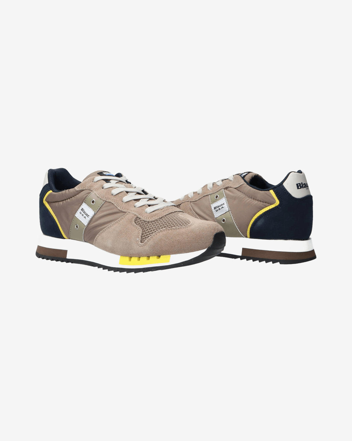 Sneakers Blauer Queens01 Beige Uomo — Blauer Usa