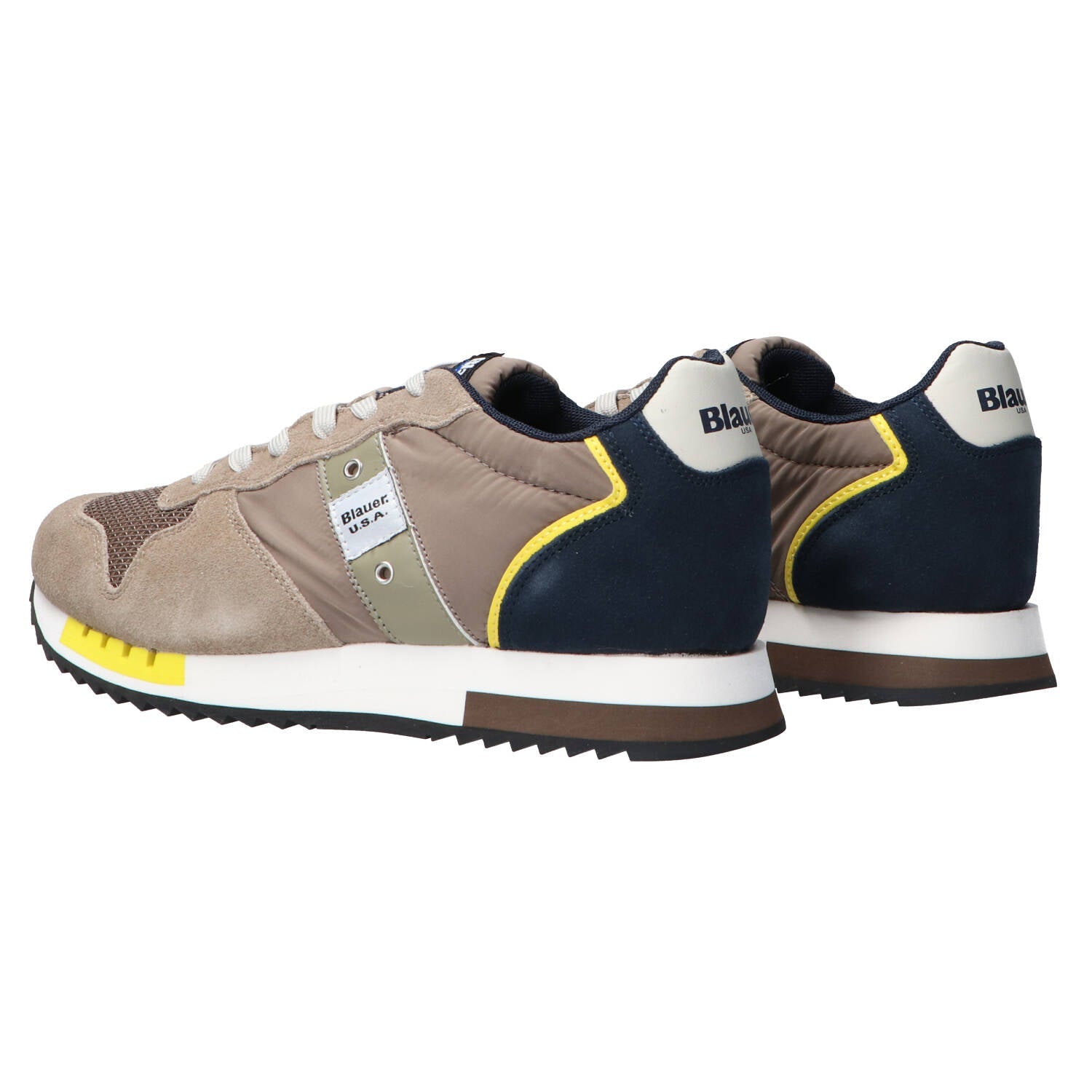 Sneakers Blauer Queens01 Beige Uomo — Blauer Usa