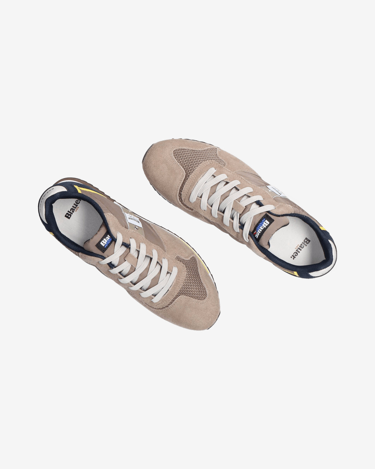 Sneakers Blauer Queens01 Beige Uomo — Blauer Usa