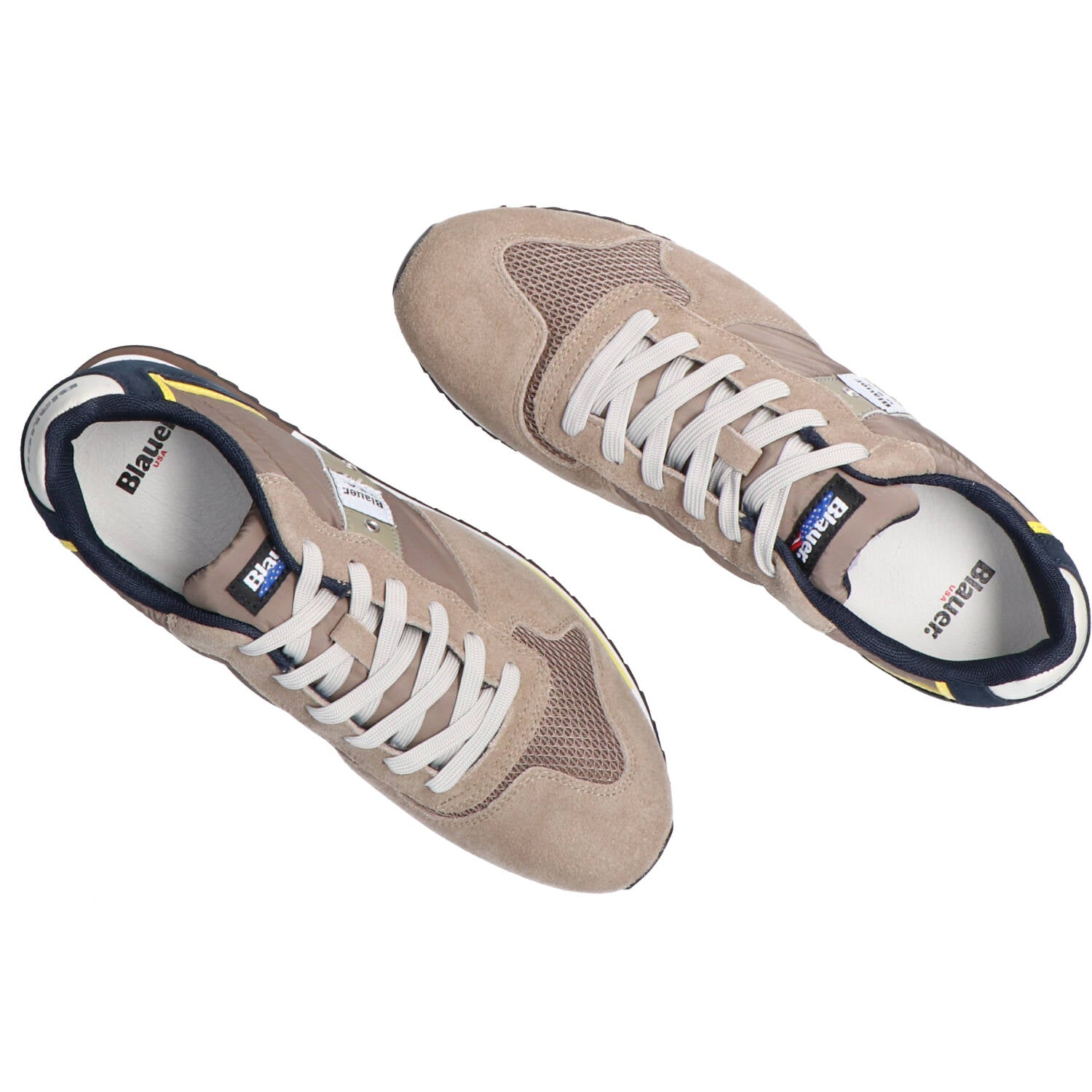 Sneakers Blauer Queens01 Beige Uomo — Blauer Usa