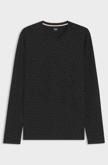 Maglia Boss 50571392 WAFFLEAOP LS-Shirt