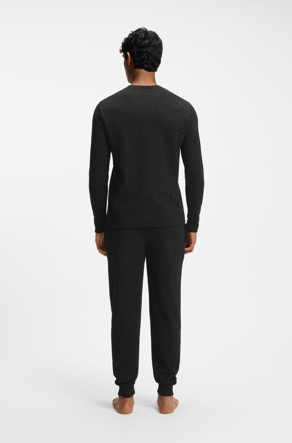 Maglia Boss 50571392 WAFFLEAOP LS-Shirt