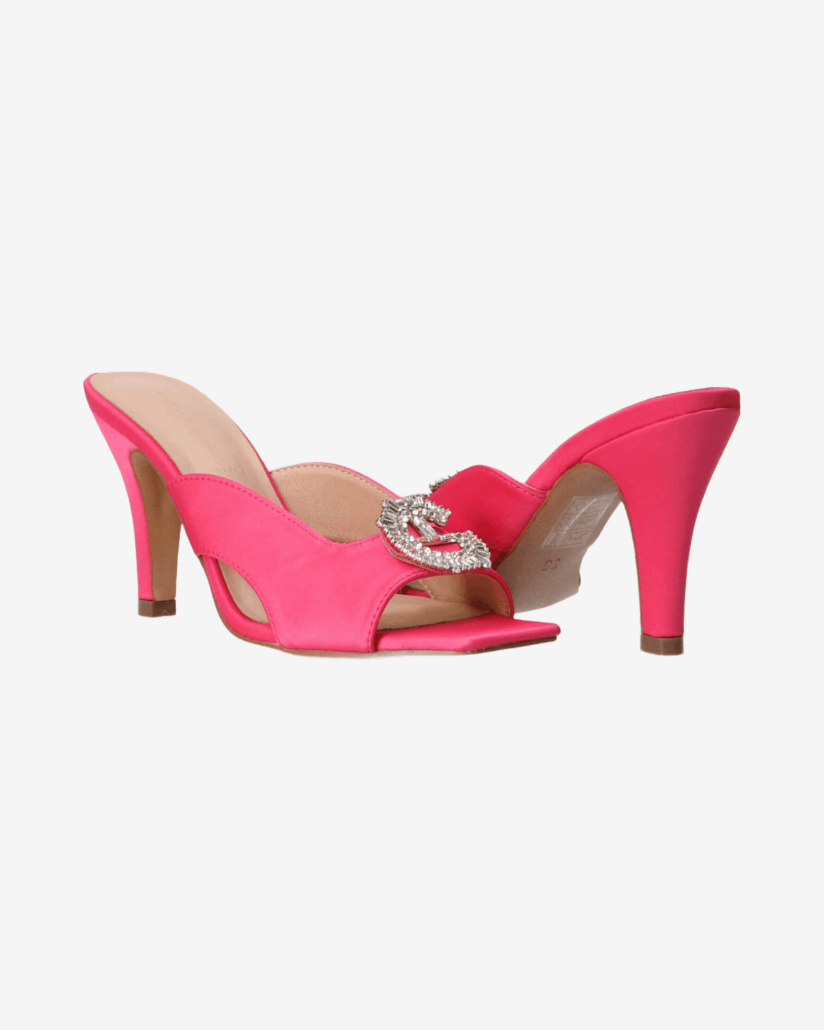 Sandali Sandalo in raso con logo strass