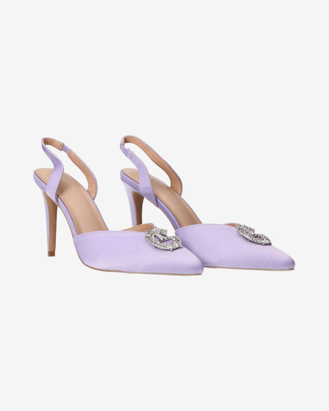 Decolletes Sandalo tacco e logo strass