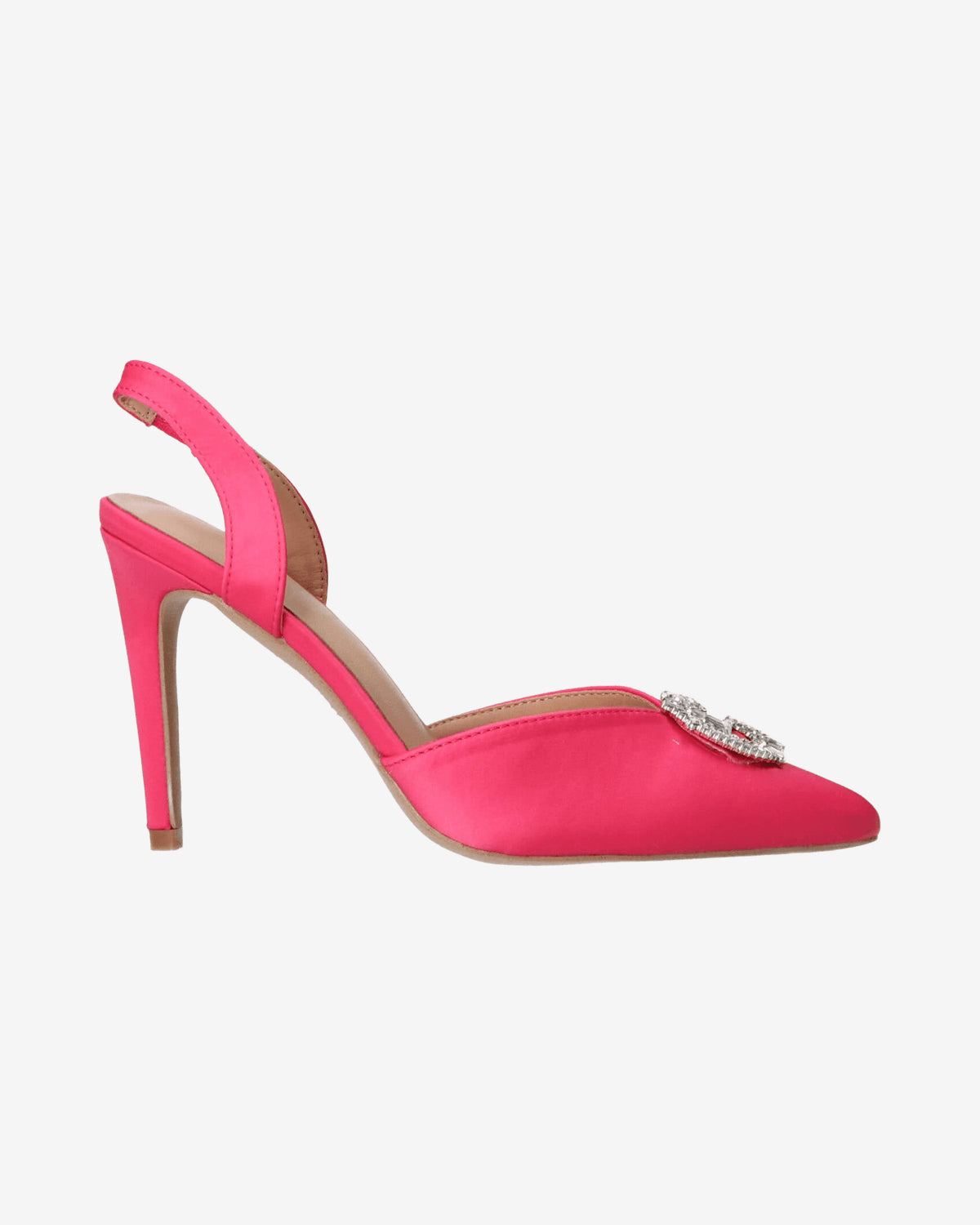 Decolletes Sandalo tacco e logo strass