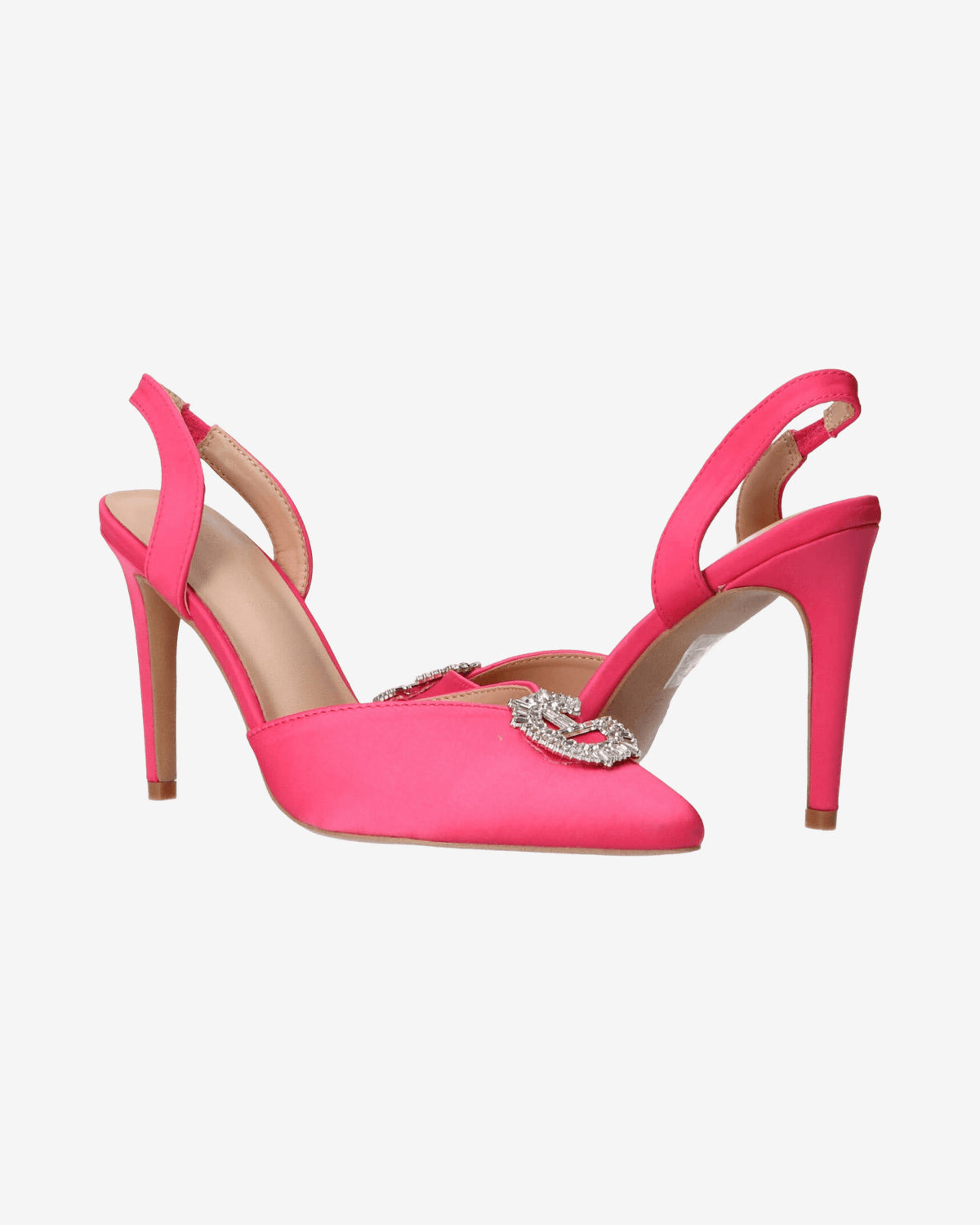 Decolletes Sandalo tacco e logo strass