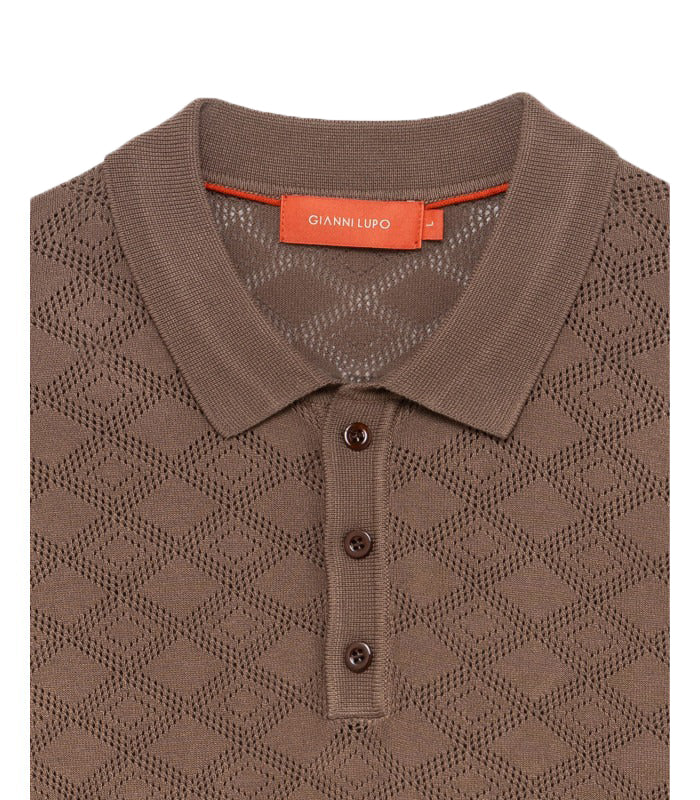 GL35328 POLO MAGLIA TRAFORATA