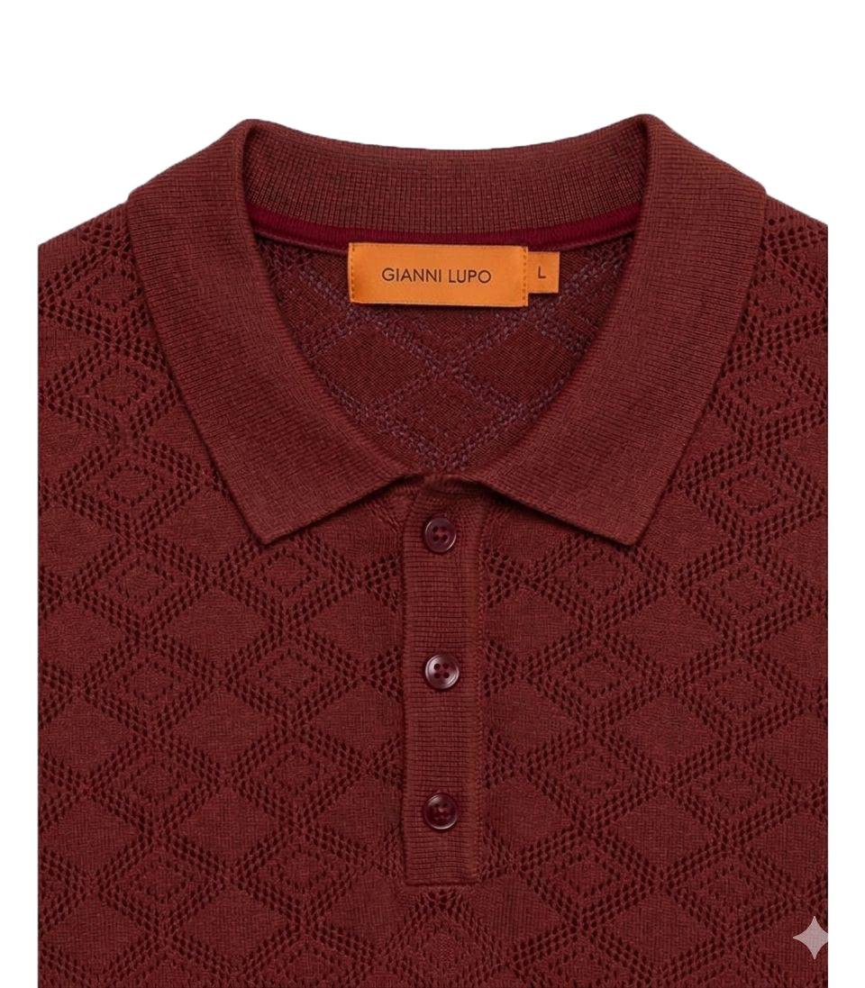 GL35328 POLO MAGLIA TRAFORATA
