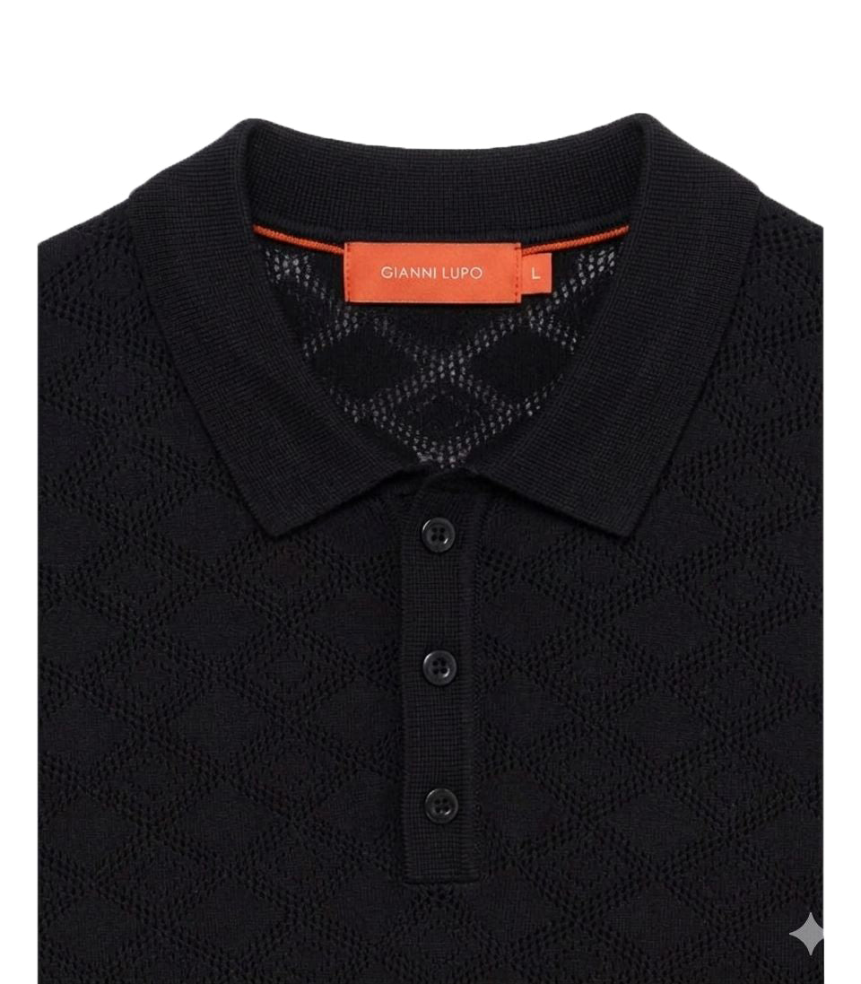 GL35328 POLO MAGLIA TRAFORATA