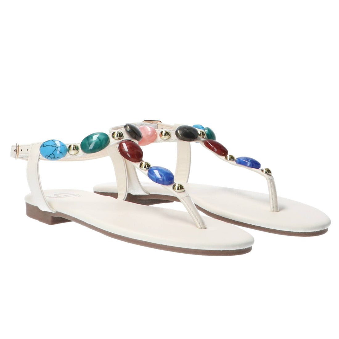 Sandali Gold&gold FL270 PIETRE COLORATE