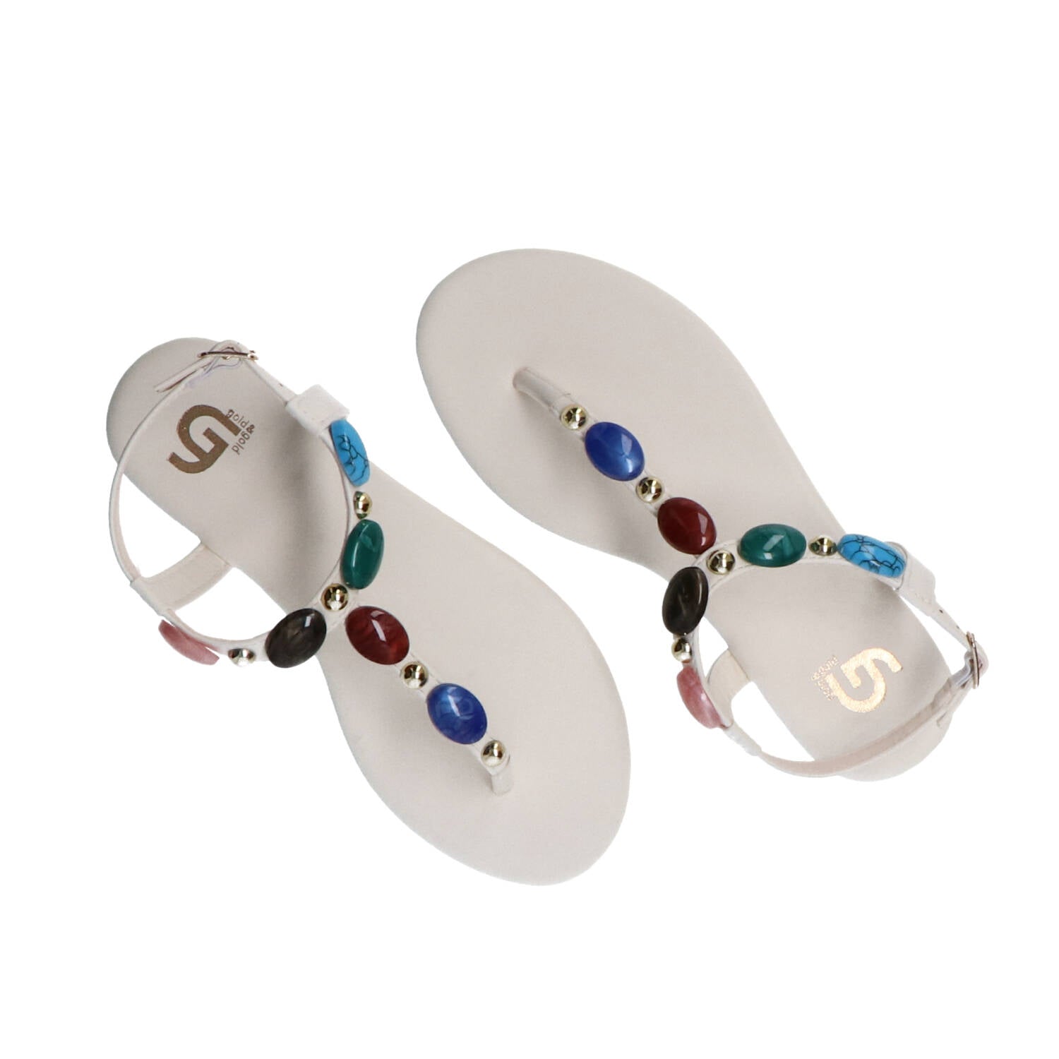 Sandali Gold&gold FL270 PIETRE COLORATE