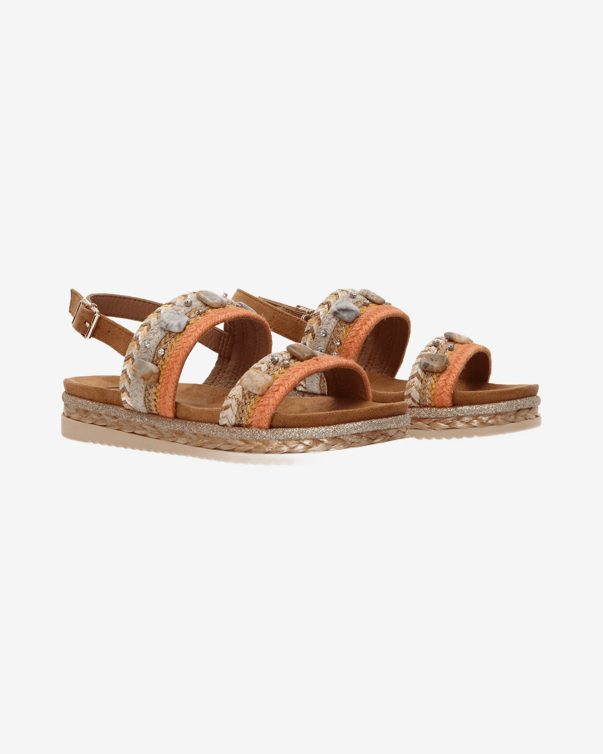Sandali GC 666 intreccio bicolore