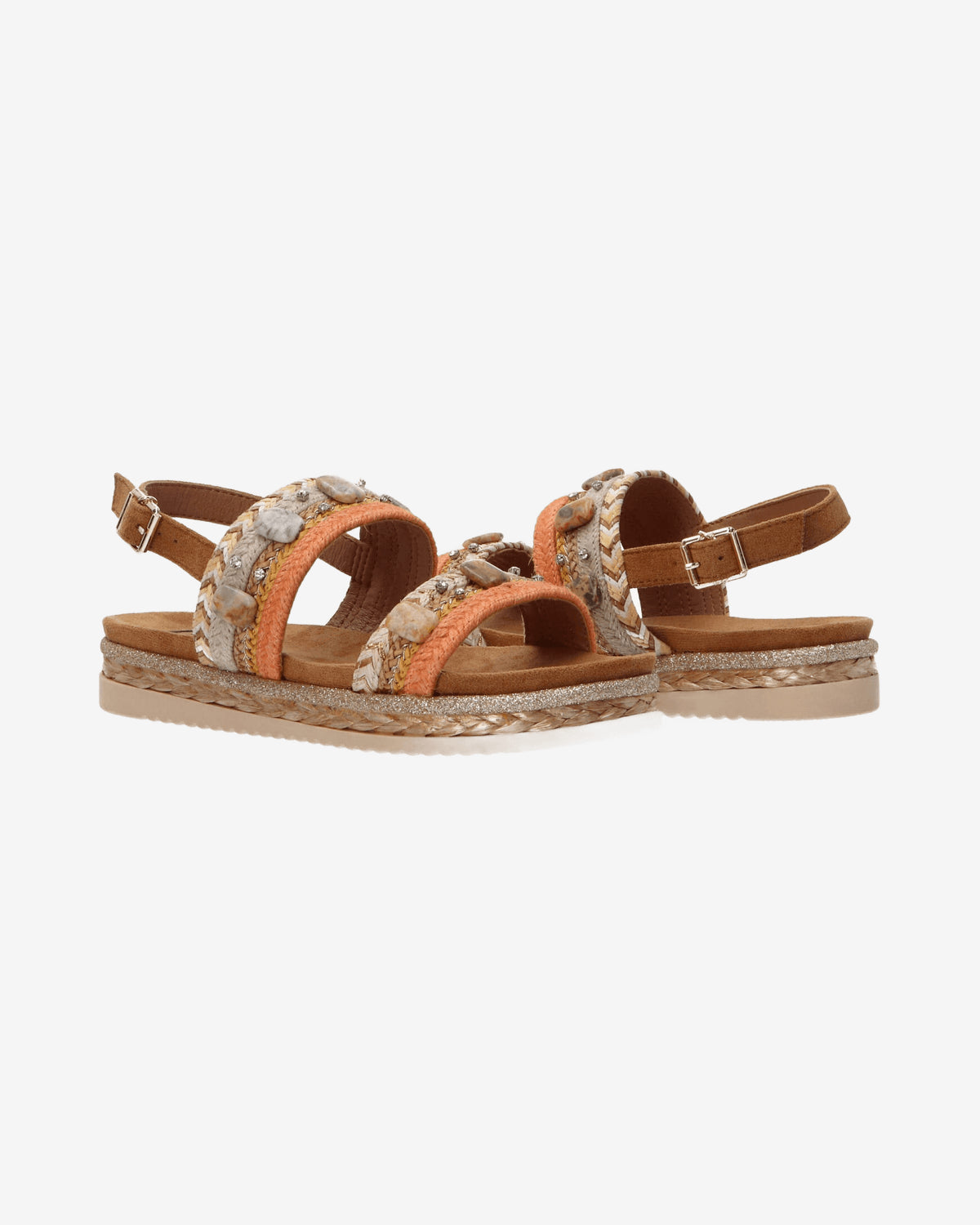 Sandali GC 666 intreccio bicolore