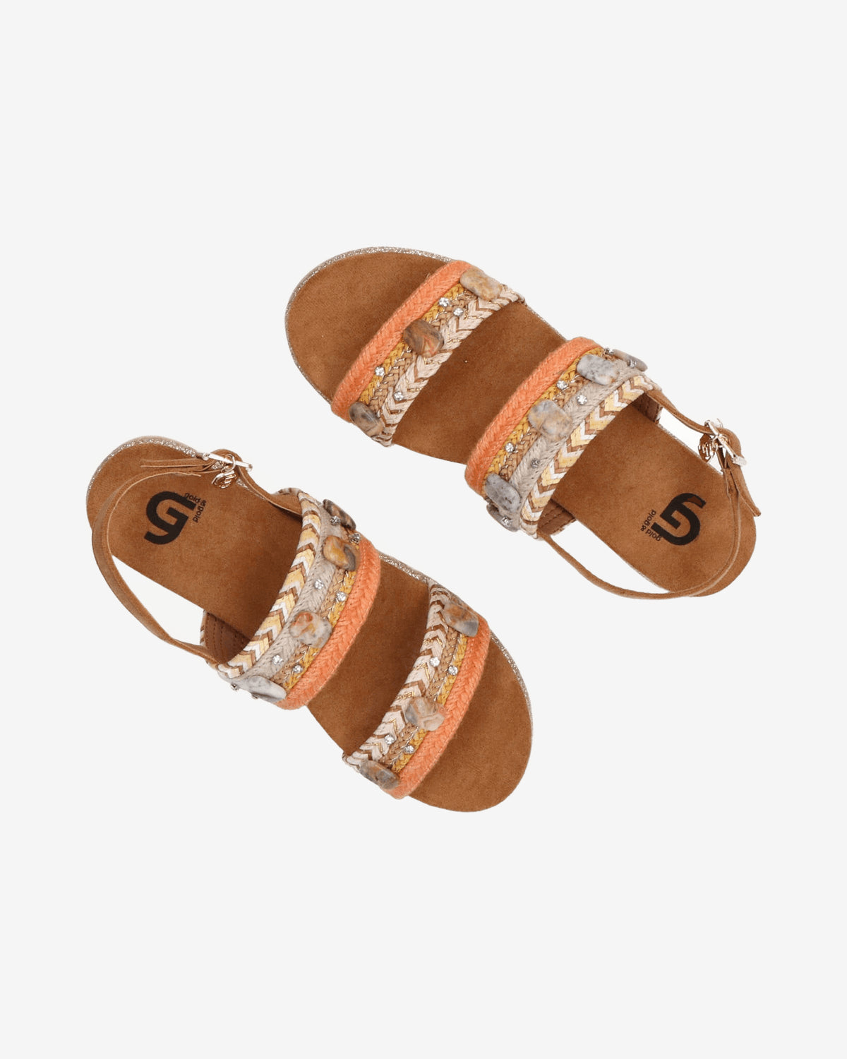 Sandali GC 666 intreccio bicolore