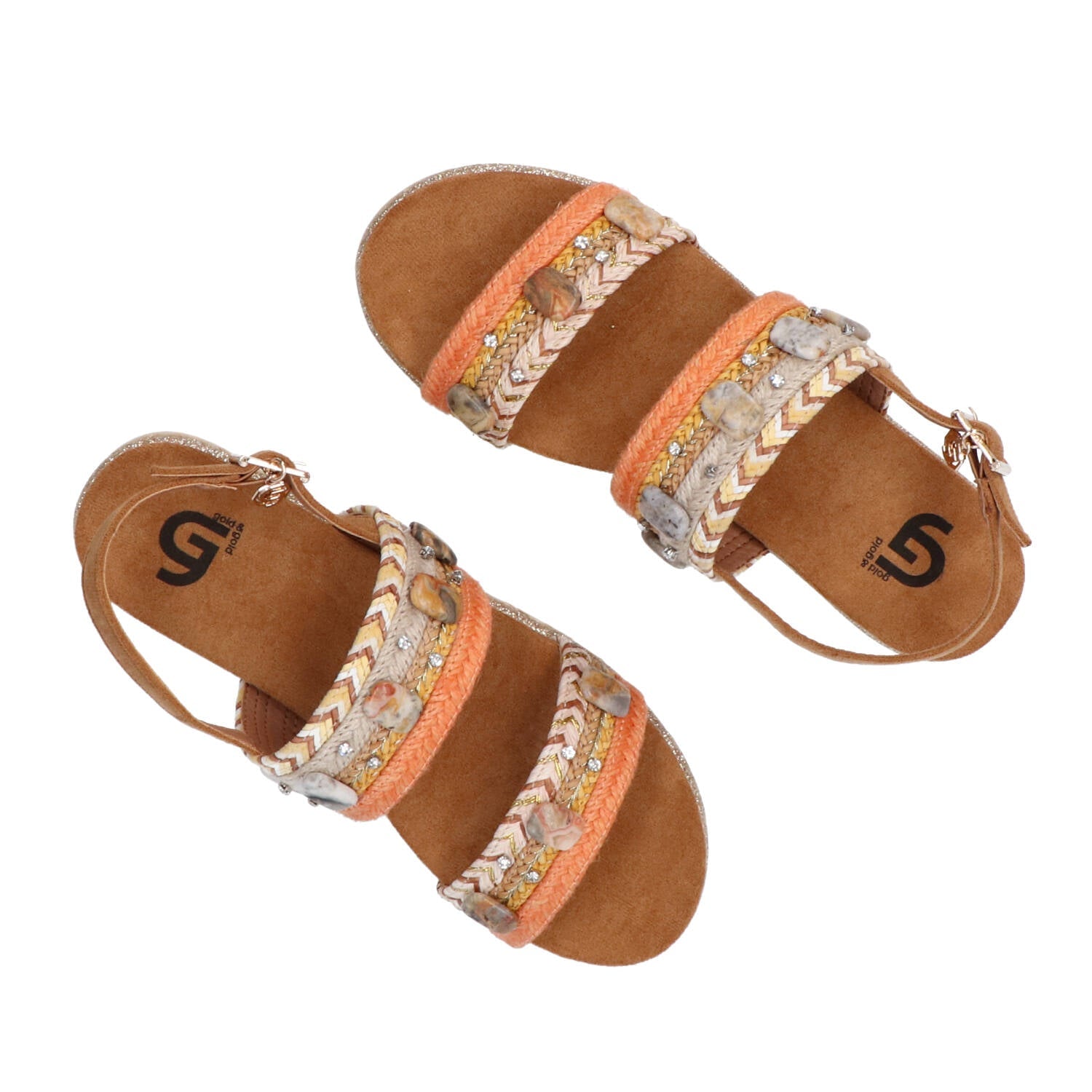 Sandali GC 666 intreccio bicolore