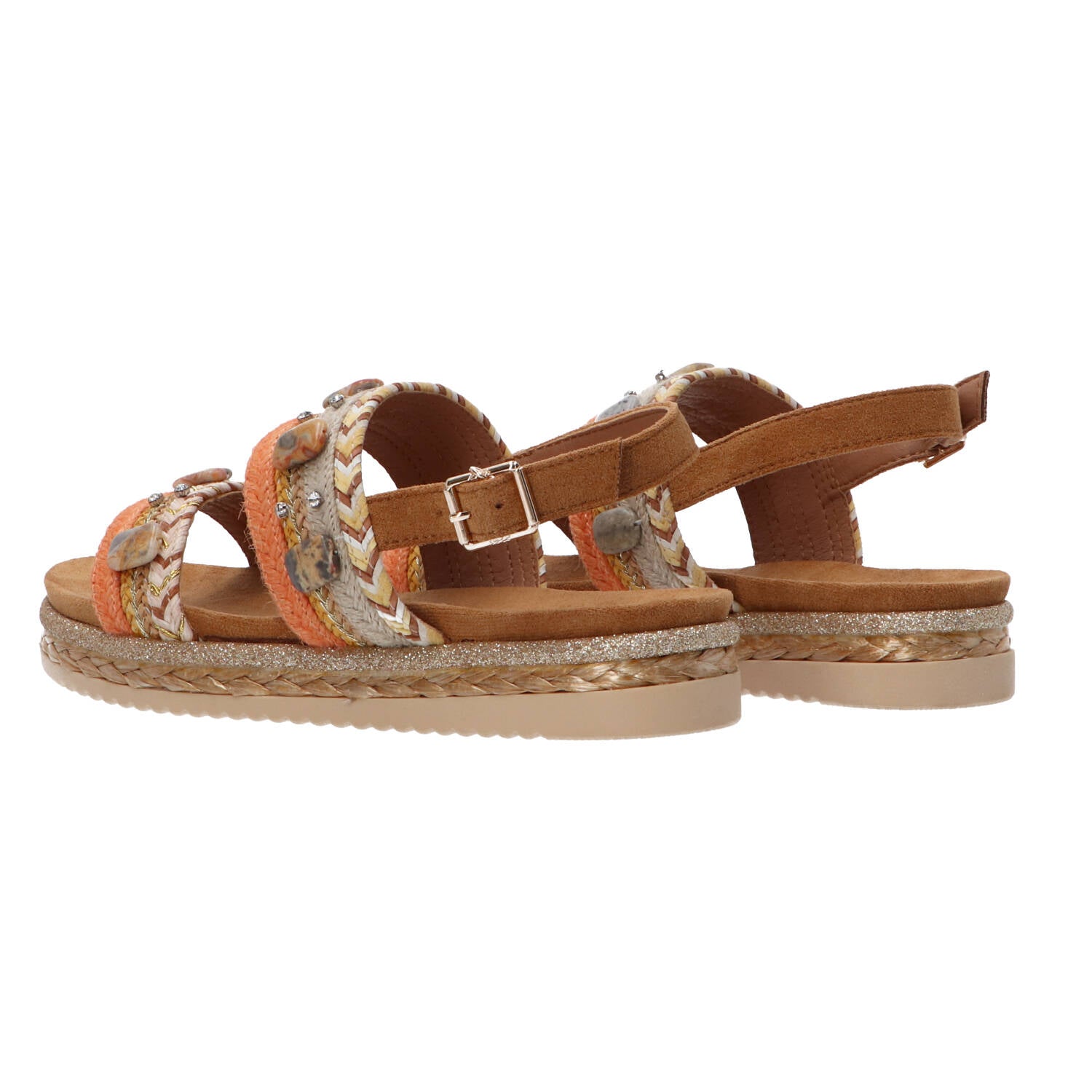 Sandali GC 666 intreccio bicolore