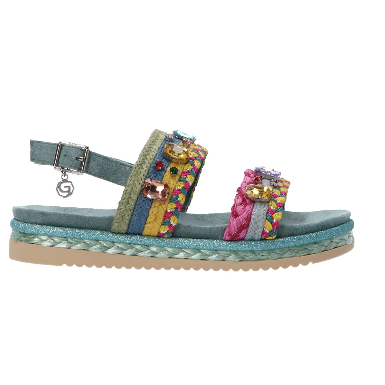 Sandali GC 666 intreccio bicolore