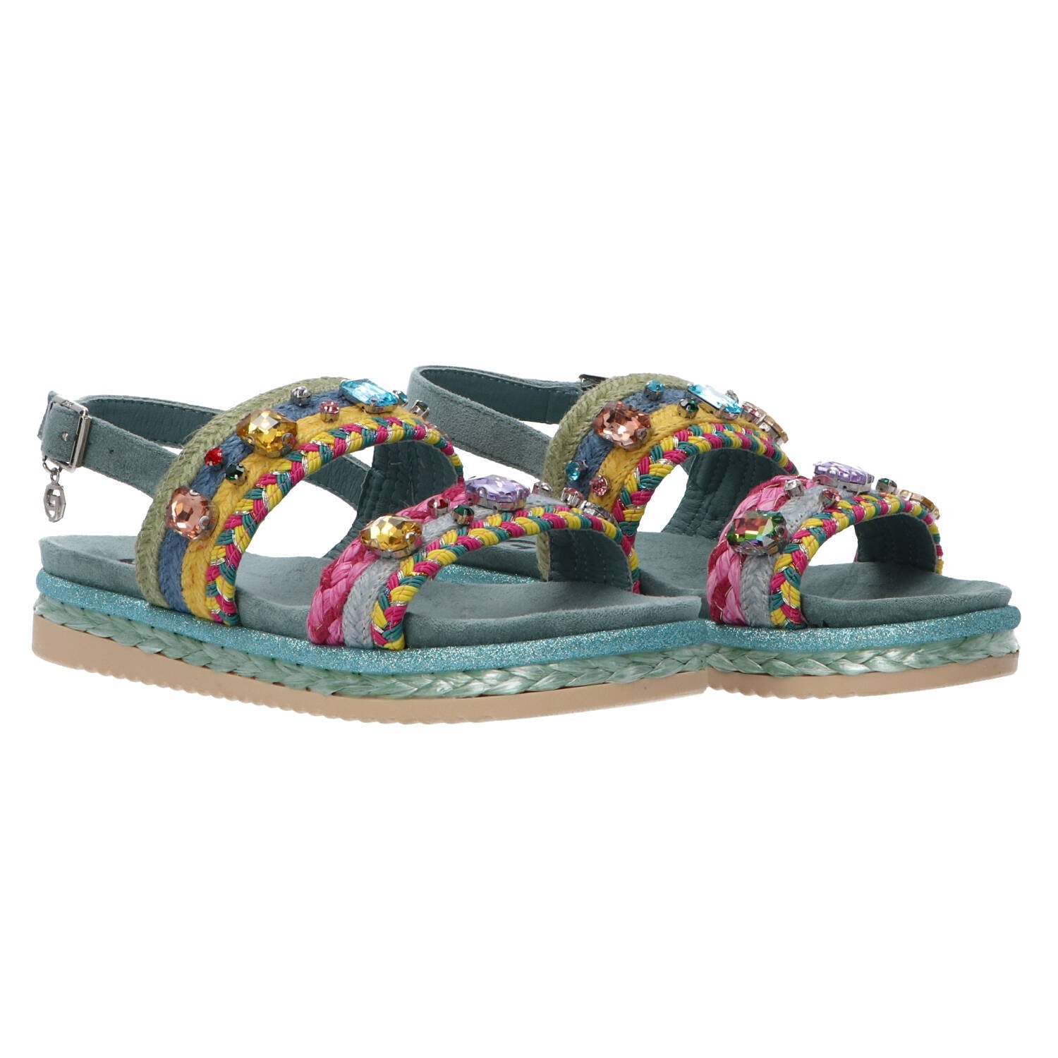 Sandali GC 666 intreccio bicolore