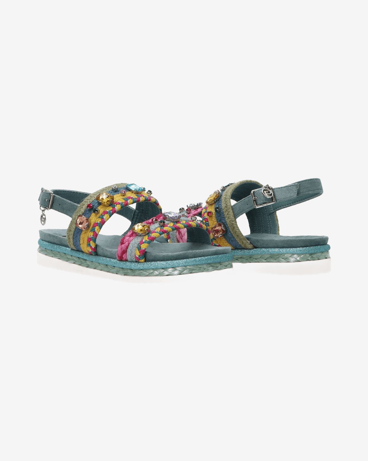 Sandali GC 666 intreccio bicolore