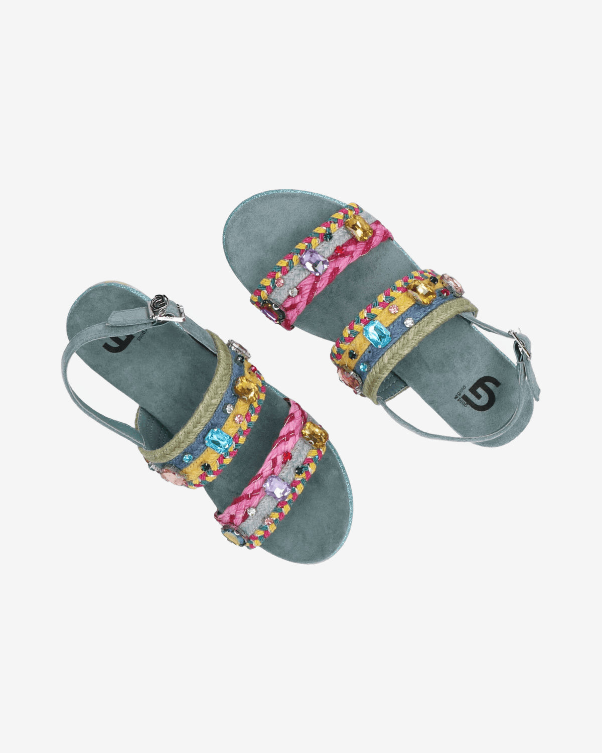 Sandali GC 666 intreccio bicolore