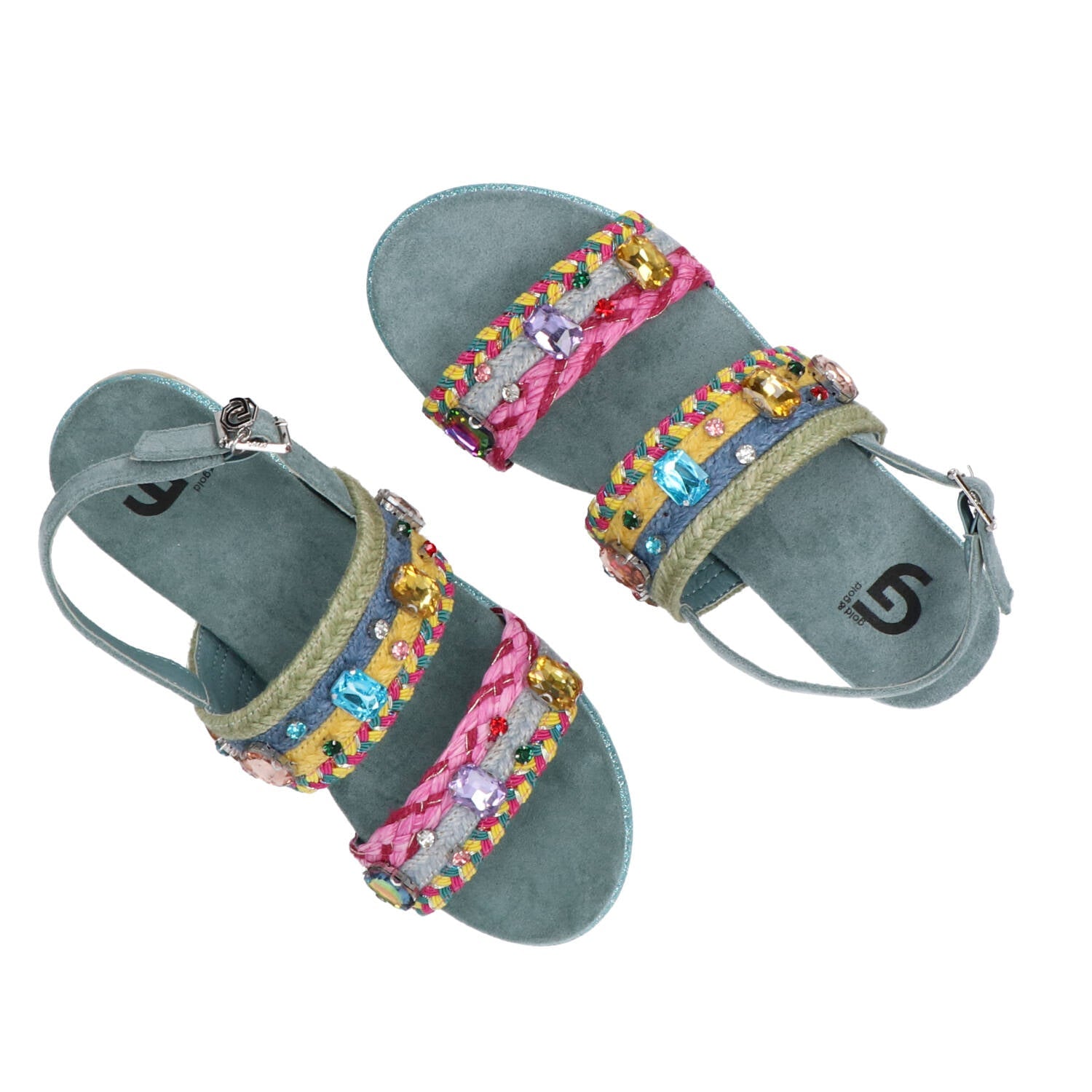 Sandali GC 666 intreccio bicolore
