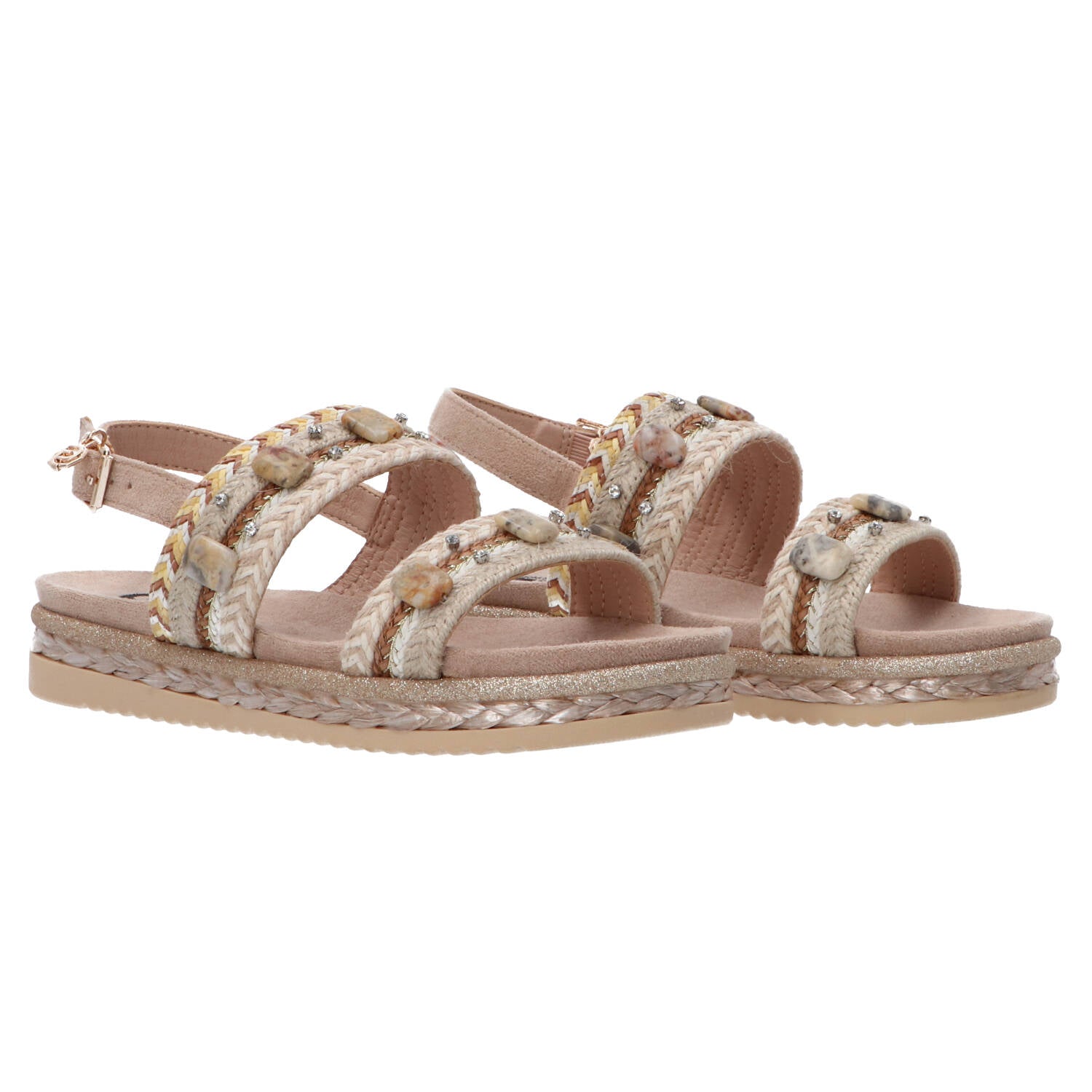 Sandali GC 666 intreccio bicolore