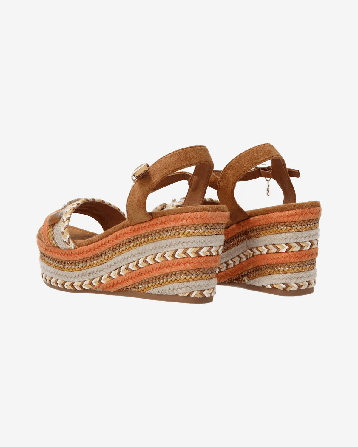 Sandali GC 685 zeppa intreccio bicolore