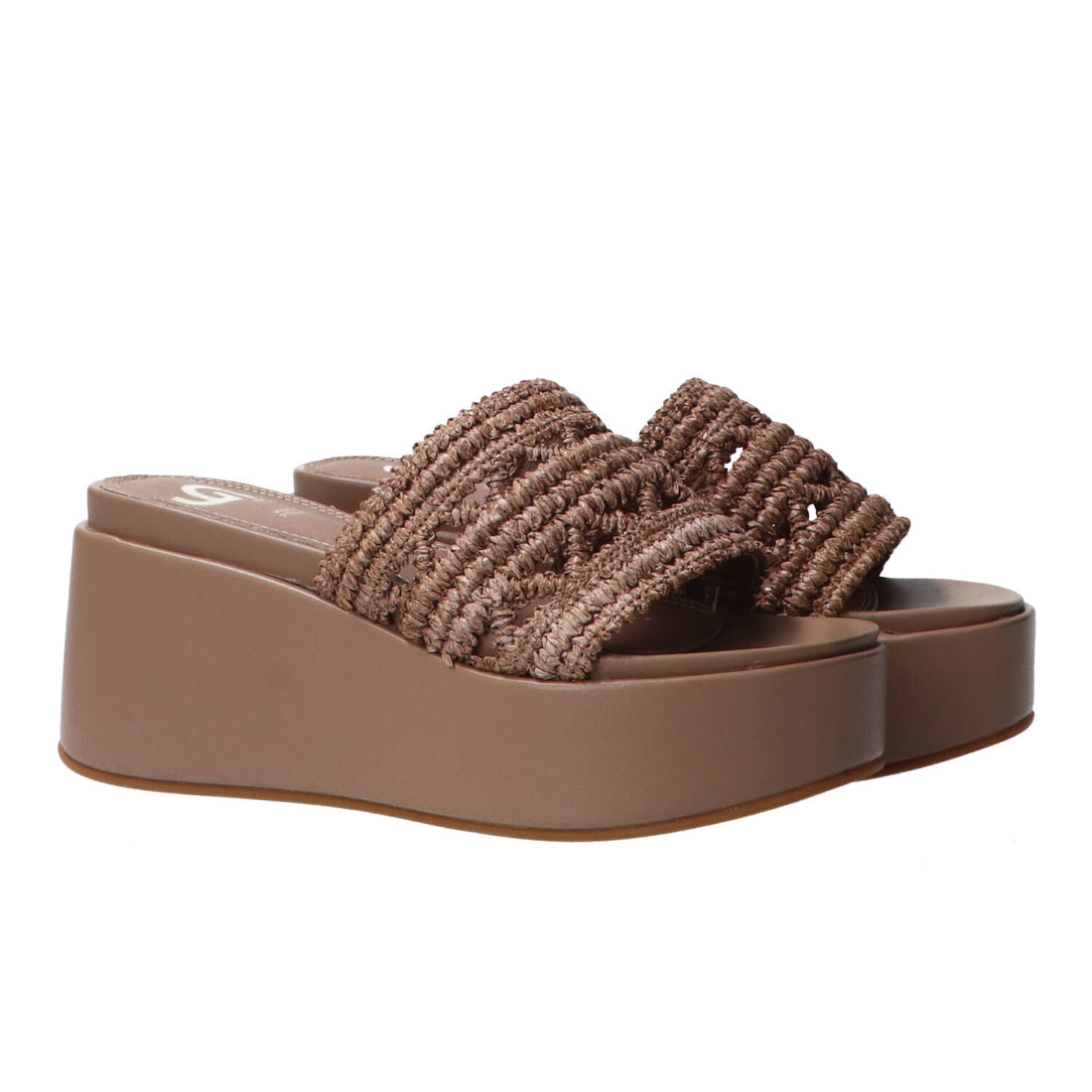 Sandali Gold&gold GU359 CIABATTA PLATFORM INTRECCIO