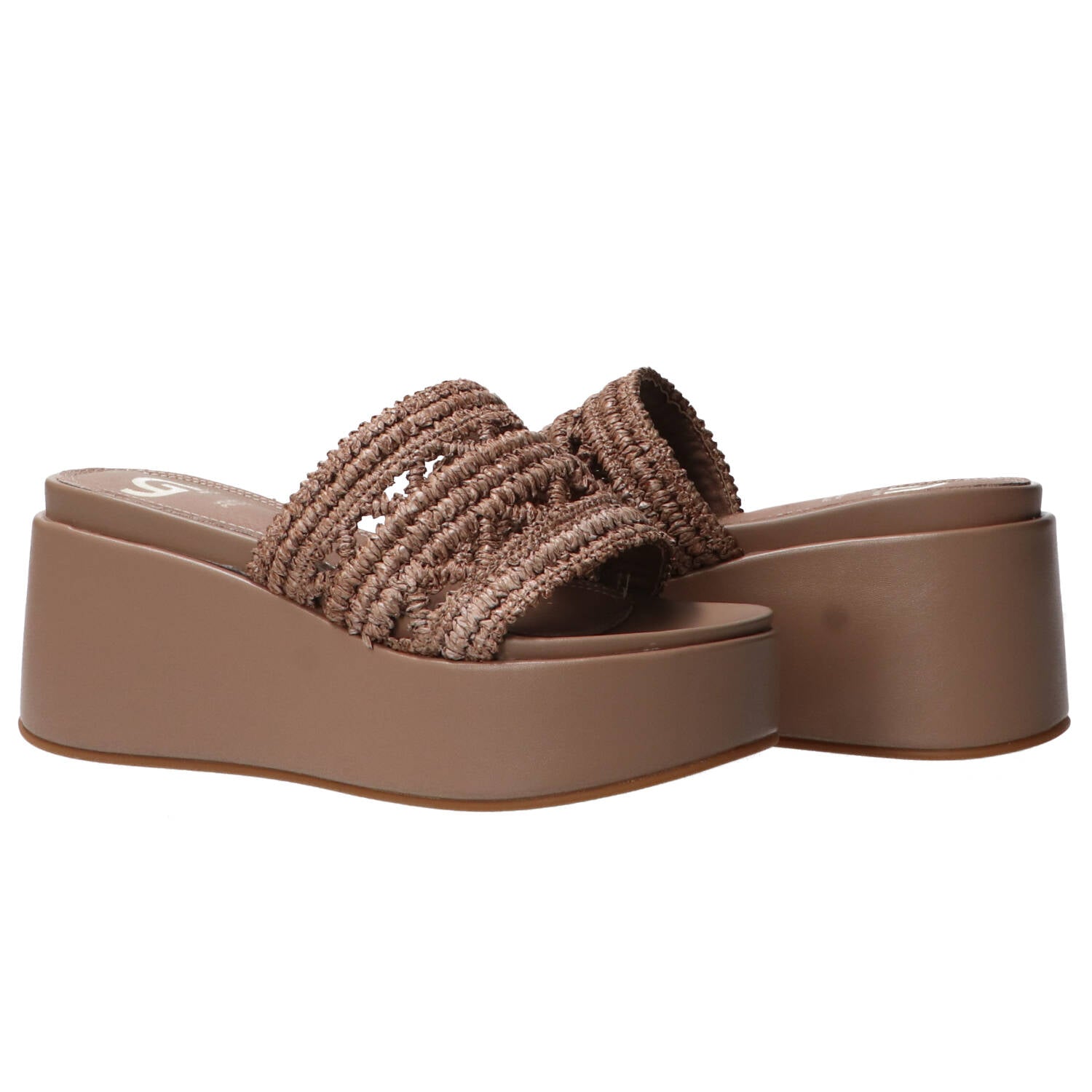 Sandali Gold&gold GU359 CIABATTA PLATFORM INTRECCIO