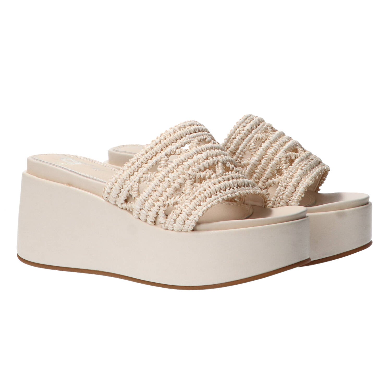 Sandali Gold&gold GU359 CIABATTA PLATFORM INTRECCIO