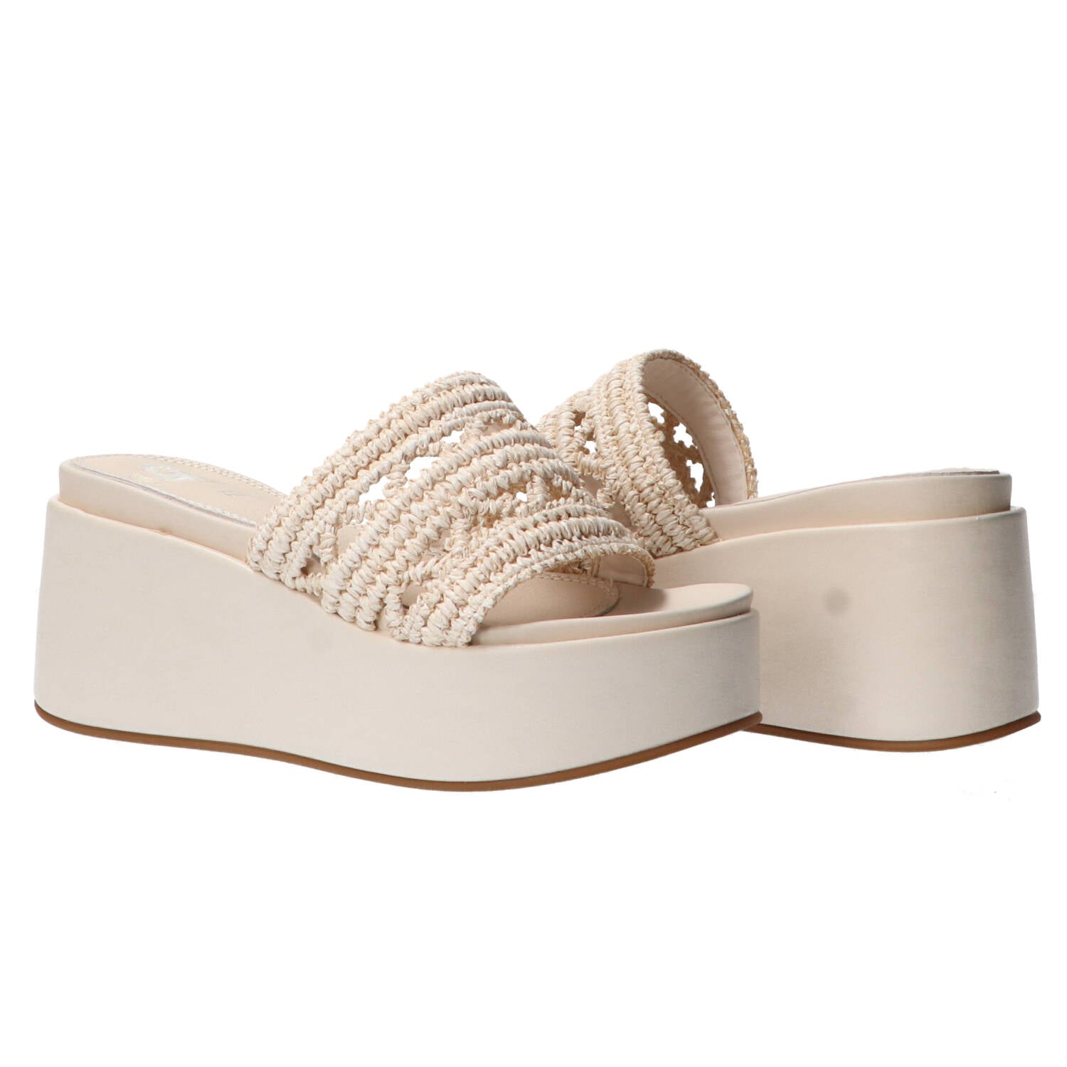 Sandali Gold&gold GU359 CIABATTA PLATFORM INTRECCIO