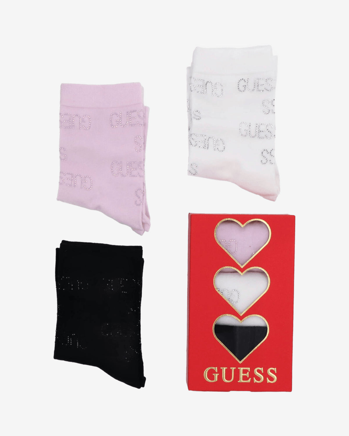 Calze Guess 3 Pack Rhinestone Donna