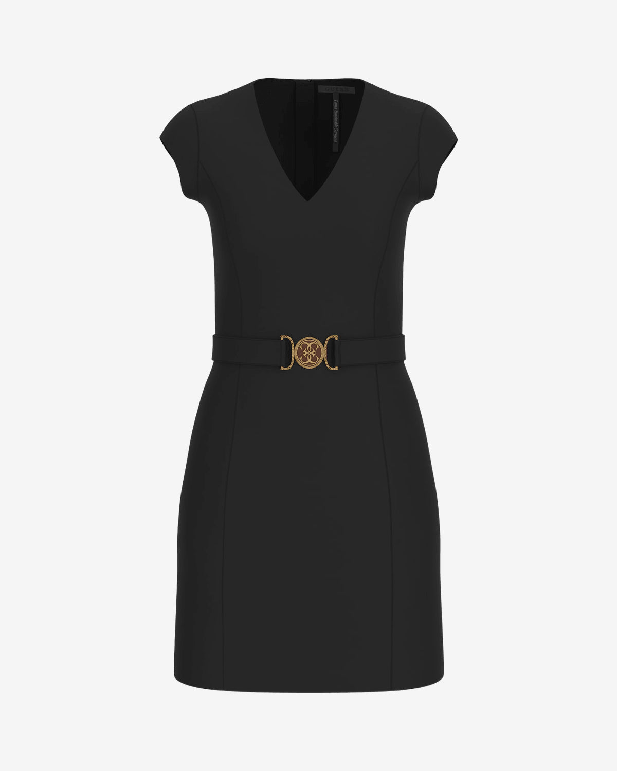 Chrissy V Neck Belted Dress