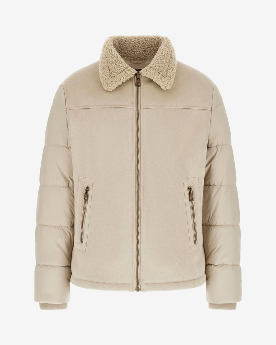 Shearling Puffa Jacket - foto indossata